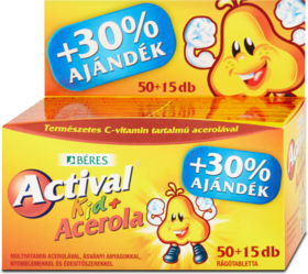 ACTIVAL KID +ACEROLA RÁGÓTABLETTA 65X