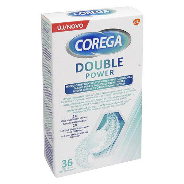 Corega  double power  műfogsortisztító tabletta 