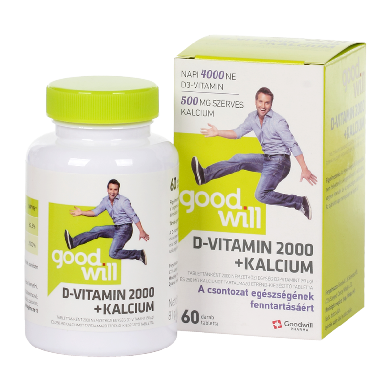 Goodwill D-vitamin 2000ne + kalcium